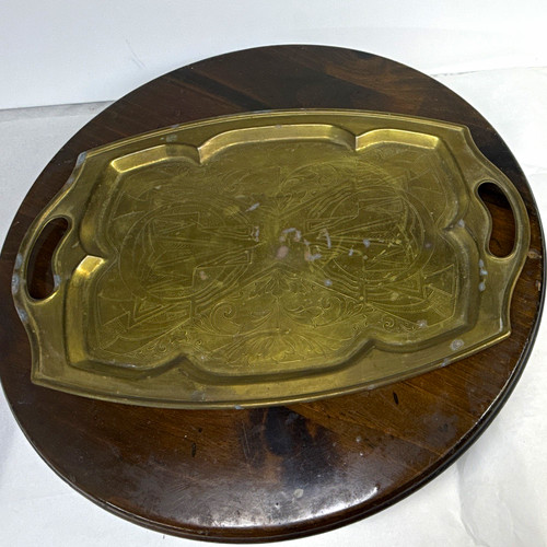 Art nouveau brass - brass, tray